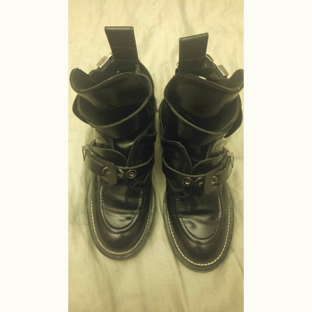 Balenciaga cut out combat boots